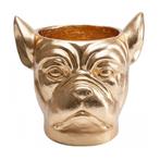 *WOONWINKEL* Kare Design Bulldog Gold Bulldog Plantenbak Gou, Huis en Inrichting, Woonaccessoires | Overige, Verzenden, Nieuw