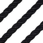 6mm Landvast & Ankerlijn 3-Strengs Polyester Zwart, Ophalen of Verzenden, Nieuw