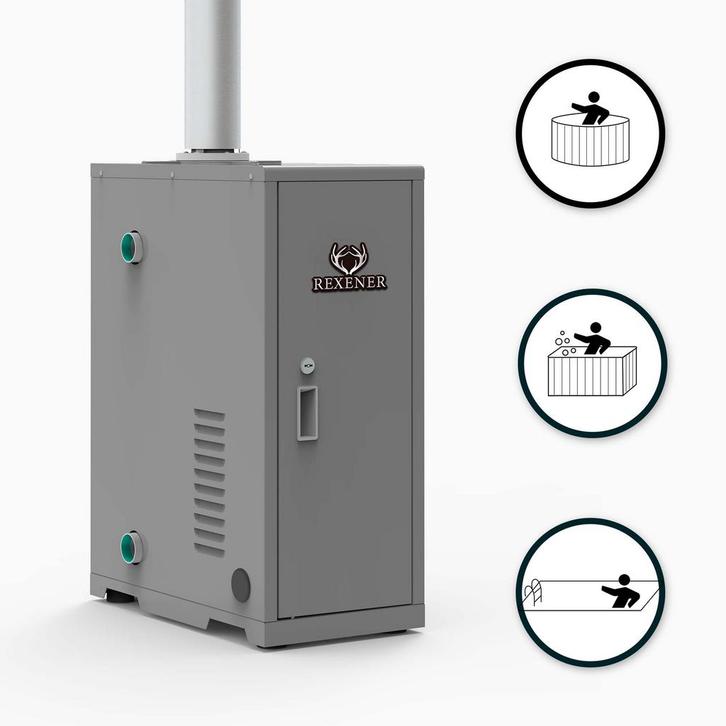 Rexener Bioheater zilver pakket aansluitset met slangen en k, Tuin en Terras, Zwembad-toebehoren, Overige typen, Nieuw, Ophalen of Verzenden