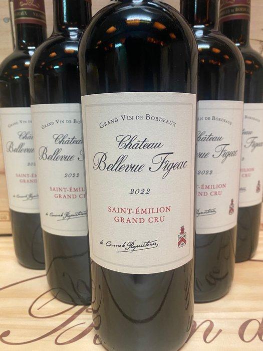 2022 Chateau Bellevue Figeac - Saint-Émilion Grand Cru - 6, Verzamelen, Wijnen