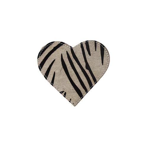 onderzetter koehuid hart zebra 14cm*, Huis en Inrichting, Woonaccessoires | Overige, Verzenden