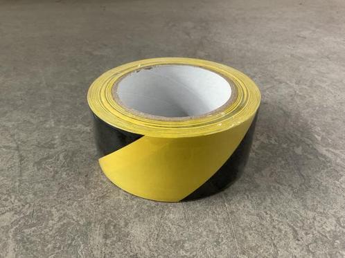 Veiling - 36x Deltafix PVC vloermarkeringstape zwartgeel 50m, Doe-het-zelf en Verbouw, Schildersmaterialen