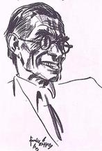 Panaït Istrati op spotprent (lijst optie, Lithos), Antiek en Kunst, Verzenden