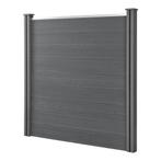 HKC Schuttingpanelen set vierkant/schuin 183x973cm grijs, Verzenden, Nieuw
