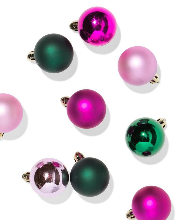 HEMA Kerstballen 4.1cm plastic multi - 9 stuks, Diversen, Kerst, Nieuw, Verzenden
