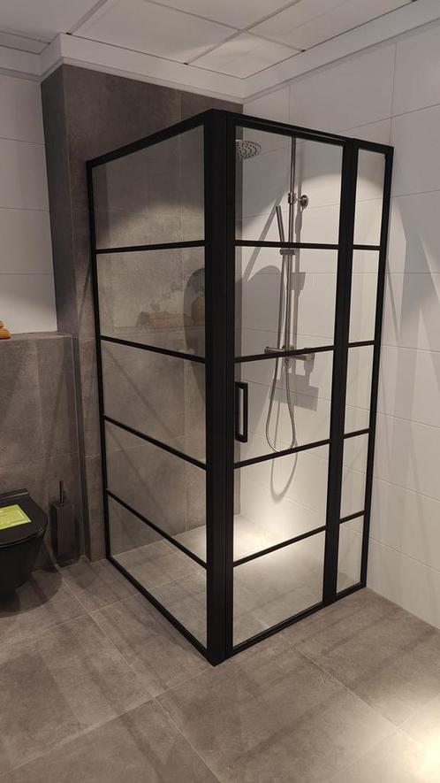 Showmodel Douchecabine mat zwart  90x100 (soho stijl) - 0038, Doe-het-zelf en Verbouw, Sanitair, Douche, Nieuw, Glas, Ophalen