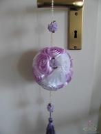 Pomander Satijnroosbal Lila/Wit, Ophalen of Verzenden, Nieuw