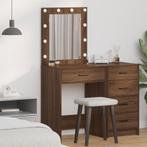 vidaXL Kaptafel met LED-verlichting - Bruin Eiken 50x41x135, Huis en Inrichting, Tafels | Kaptafels, Verzenden, Nieuw