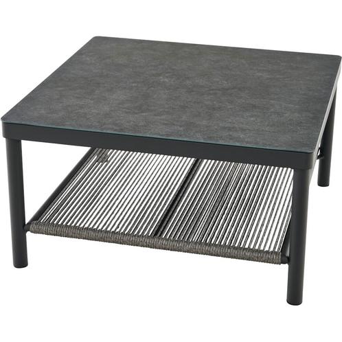 Siena Garden Kansas Loungetafel 75x75cm - Antraciet, Huis en Inrichting, Tafels | Salontafels, Nieuw, Overige materialen, Ophalen of Verzenden