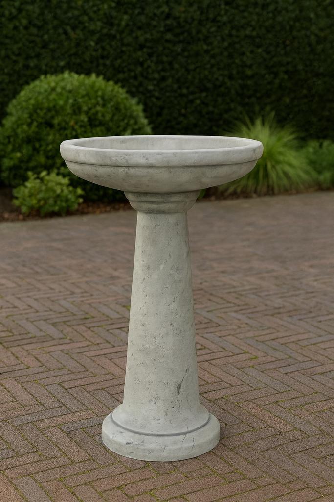 Groot stenen vogelbad op voet, Tuin en Terras, Vogelhuisjes en Vogelbaden, Nieuw, Ophalen of Verzenden