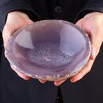 Natuurlijke agata geode - asbak - paarse lavendel agata, Antiek en Kunst