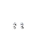 Oorbellen - 18 karaat Witgoud - 0.06ct. tw. Diamant, Nieuw