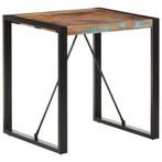 Eettafel 70x70cm Massief Hout | Retourdeal | 40% Korting!, 50 tot 100 cm, Vierkant, Nieuw, Industrieel, Antiek