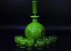 Moser Art Deco Uranium Glass Drinking Set, 1920 - Drinkset