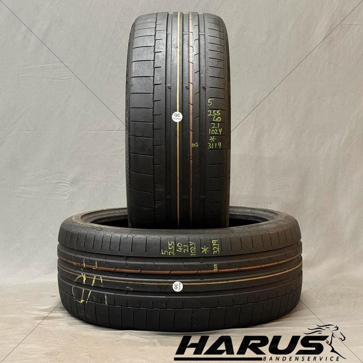 255/40/21 102Y (*) Continental zomerbanden 5mm profiel2X, Auto-onderdelen, Banden en Velgen, 21 inch, Erkend duurzaam, Zomerbanden