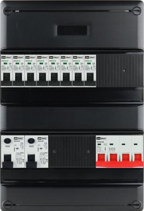 EMAT Groepenkast 8 groepen 3 fase 220x330 (BxH), Doe-het-zelf en Verbouw, Elektra en Kabels, Verzenden