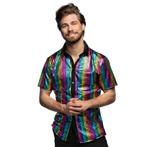 Disco Shirt Metallic Gekleurd, Verzenden, Nieuw