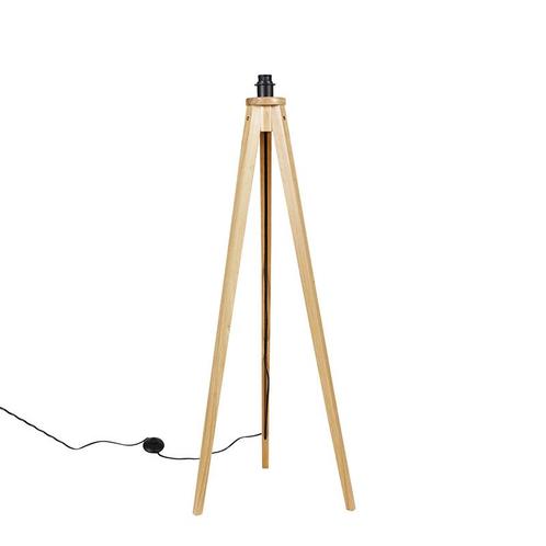 Landelijke vloerlamp tripod naturel - Tripod Classic, Huis en Inrichting, Lampen | Vloerlampen, Nieuw, Overige materialen, 100 tot 150 cm