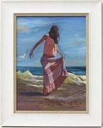 Said Saadi (XX) - Mujer en la playa, Antiek en Kunst