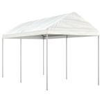 vidaXL Prieel met dak 4,46x2,28x2,69 m polyetheen wit, Verzenden, Nieuw