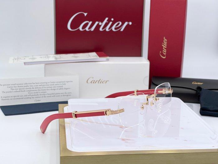 Cartier C Decor Wood Red Gold Planted 18k Brillen