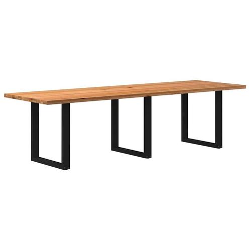 vidaXL Eettafel rechthoekig 280x90x74 cm massief eikenhout, Huis en Inrichting, Tafels | Eettafels, Nieuw, Verzenden