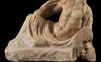Oud-Romeins Marmer Sculptuur van een fluviale godheid, de