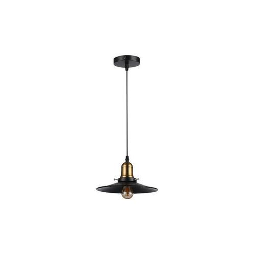 Hanglamp | Loft | 1-lichts | E27 | Zwart + Goud, Huis en Inrichting, Lampen | Hanglampen, Metaal, Minder dan 50 cm, Ophalen of Verzenden