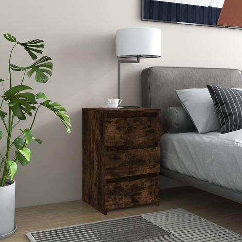vidaXL Nachtkastje 40x35x62,5 cm bewerkt hout gerookt, Huis en Inrichting, Slaapkamer | Nachtkastjes, Nieuw, Minder dan 45 cm