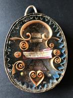 Reliekhouder - Glas, Papier - 1850-1900 - Reliek van