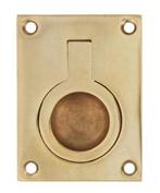 Intersteel Luikring recht 50mm x 39mm messing gelakt, Doe-het-zelf en Verbouw, Hang- en Sluitwerk, Verzenden, Nieuw
