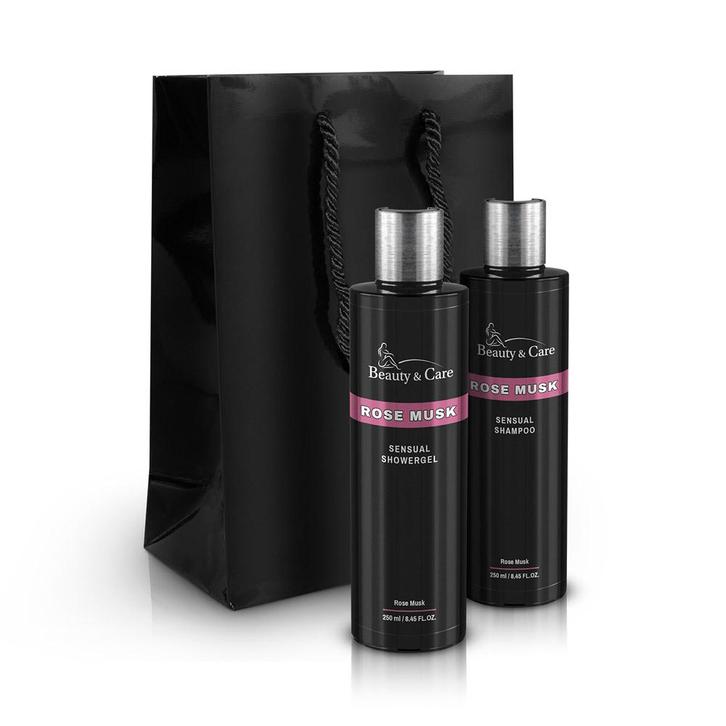 Beauty & Care Douchepakket Rozenmusk 1 Set.  new, Huis en Inrichting, Badkamer | Badtextiel en Accessoires, Overige typen, Zwart
