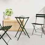 vidaXL Bistrotafel Ø50x71 cm gepoedercoat staal donkergroen, Tuin en Terras, Tuintafels, Verzenden, Nieuw