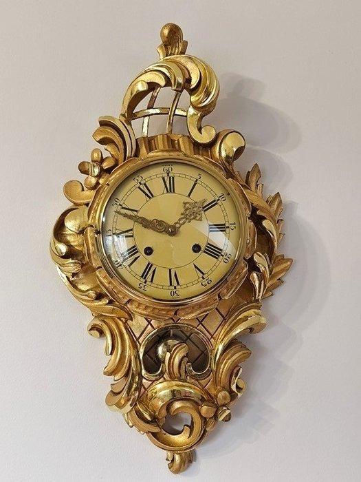 Cartel klok - Germany - Antiek Hout, Messing - 1940 - 1960, Antiek en Kunst, Antiek | Klokken