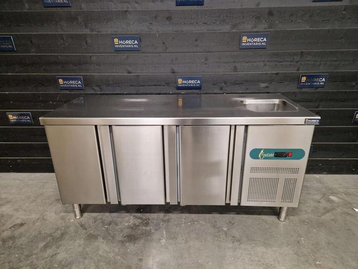 Tefcold koelwerkbank | 3-deurs | wasbak | TCTP-7-180-30 S, Zakelijke goederen, Horeca | Keukenapparatuur, Gebruikt, Koelen en Vriezen