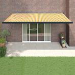 vidaXL Luifel uittrekbaar 5x3 m stof en aluminium geel en, Tuin en Terras, Zonneschermen, Verzenden, Nieuw