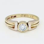 Ring - 14 karaat Geel goud, Witgoud Diamant (Natuurlijk) -, Nieuw