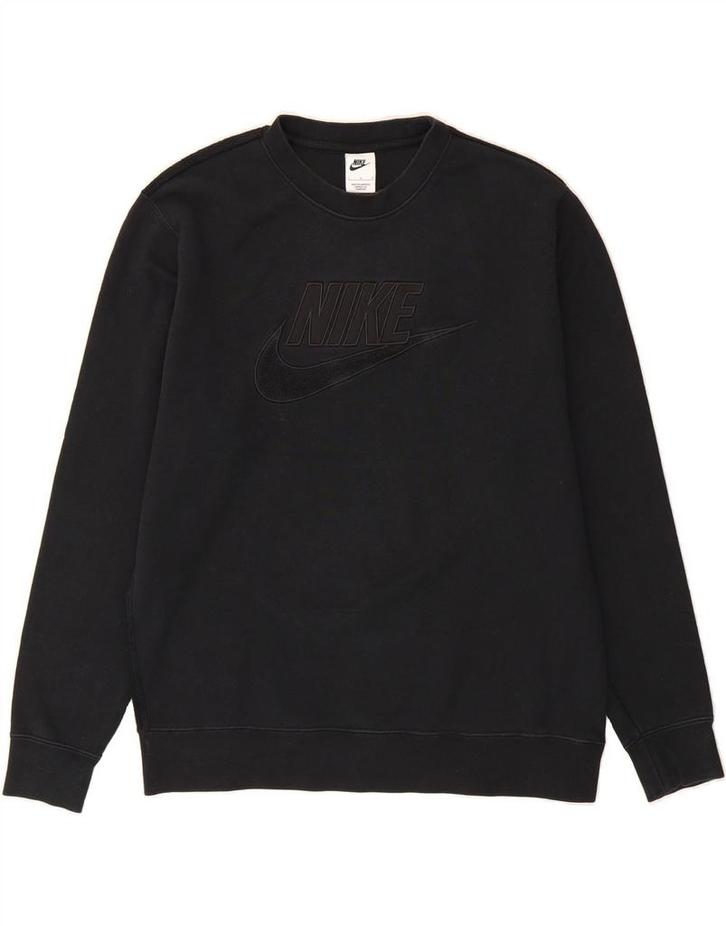 NIKE Mens Graphic Sweatshirt Jumper Large Navy Blue Cotton, Kleding | Heren, Truien en Vesten, Verzenden
