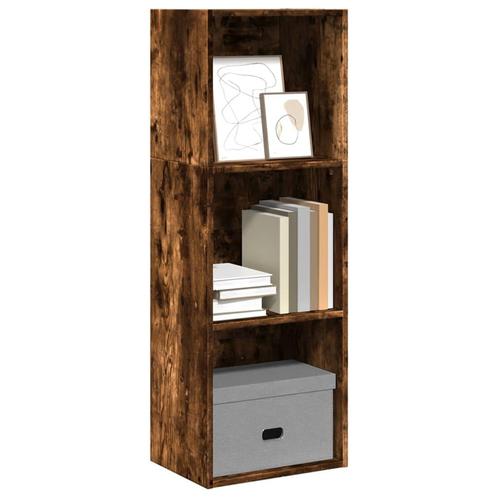 vidaXL Boekenkast 40x30x114 cm bewerkt hout gerookt, Huis en Inrichting, Kasten | Boekenkasten, 25 tot 50 cm, Nieuw, Overige houtsoorten