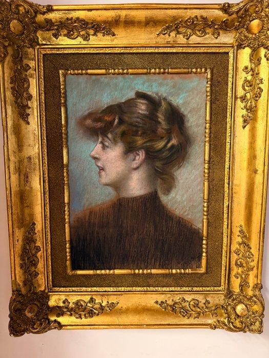 Giovanni Boldini (1842–1931), Toegeschreven aan - Profilo di, Antiek en Kunst, Kunst | Schilderijen | Klassiek