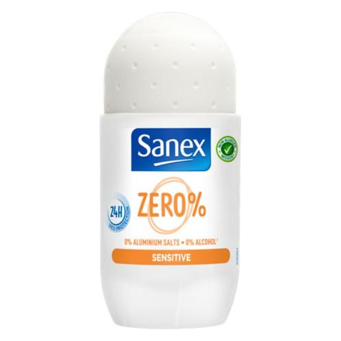 Sanex Deodorant Roller Zero% Sensitive Skin 50 ml, Diversen, Verpleegmiddelen, Nieuw, Verzenden