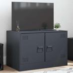 vidaXL Tv-meubel 67x39x44 cm staal antracietkleurig, Verzenden, Nieuw, Metaal