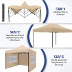 NIVADA Opvouwbaar Easy Up Partytent XL - 3x3m - Feesttent, Ophalen of Verzenden, Zo goed als nieuw