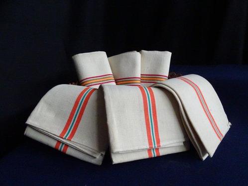 Handdoek (6) - 75 cm - 57 cm, Antiek en Kunst, Antiek | Kleden en Textiel