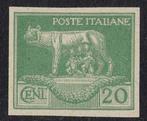 Italië 1923 - Artistieke serie, ongetand proefdruk van 20, Postzegels en Munten, Gestempeld