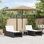 vidaXL Parasol met stalen paal 324x324x247 cm bruin, Tuin en Terras, Parasols, Verzenden, Nieuw, 3 tot 4 meter