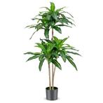 Tweedekans | Costway Kunstboom – Dracaena met 92 Bladeren –, Huis en Inrichting, Woonaccessoires | Overige, Ophalen of Verzenden