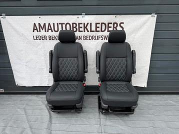 Voor stoelen met Zwart leder ruitjes Voor Transporter T5 T6 beschikbaar voor biedingen