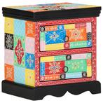 vidaXL Nachtkastje 2 stuks Kleurrijk 40x35x45 cm Geengineerd, Huis en Inrichting, Slaapkamer | Nachtkastjes, Minder dan 45 cm