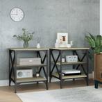 vidaXL Bijzettafels 2 st 40x42x50 cm bewerkt hout sonoma, Huis en Inrichting, Tafels | Bijzettafels, Verzenden, Nieuw